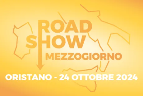 Banner Roadshow Mezzogiorno Oristano - 24 ottobre 2024 - Spoke 6 e Spoke 7