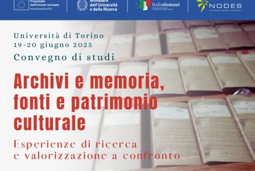Immagine Convegno Archivi e memoria, fonti e patrimonio culturale