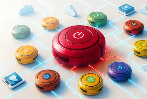 RoboAPP - immagine astratta robot collegati