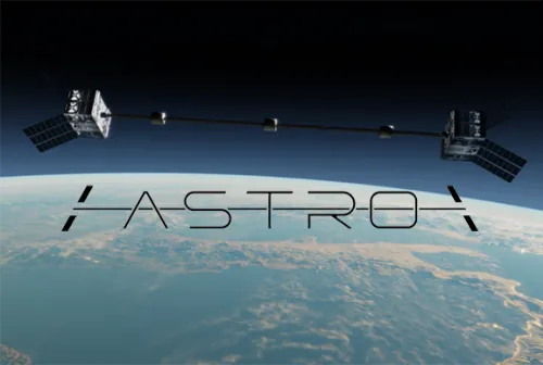 Logo spinoff Astro - backdrop pianeta