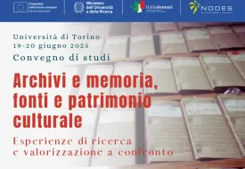 Immagine Convegno Archivi e memoria, fonti e patrimonio culturale