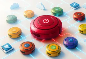RoboAPP - immagine astratta robot collegati 